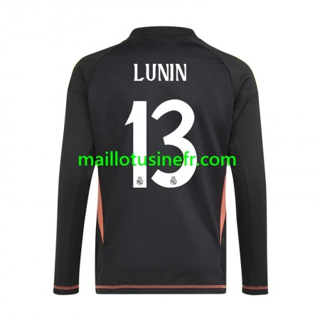 Maillot de Foot Real Madrid Andriy Lunin 13 Extérieur Gardien 2024-25 Manches Longues